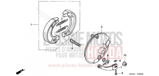 PANNEAU DE FREIN AVANT XR100R2 de 2002